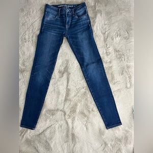 Medium/Dark wash American Eagle Skinny Jeans